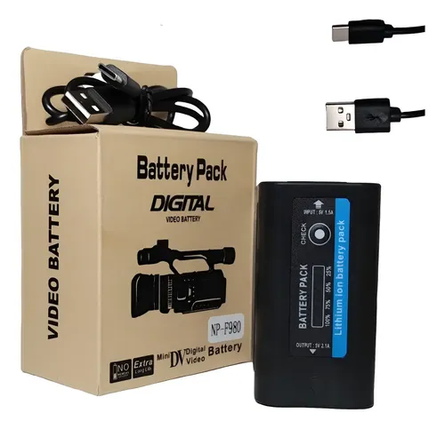 Bateria Np-f970 Para Iluminadores De Led com 10.000 mAh
