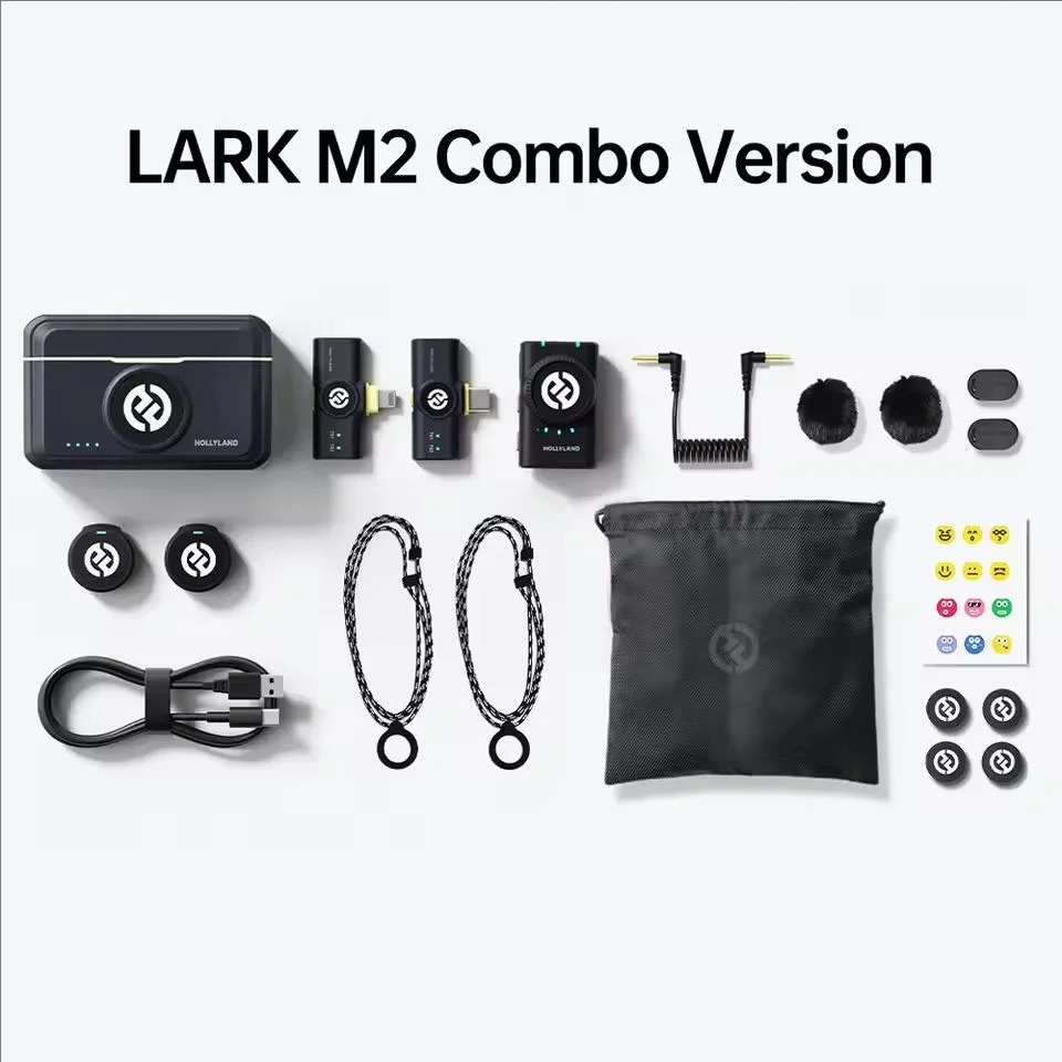 Microfone Hollyland Lark M2 Duo Combo Duplo Para 2 Pessoas USB-C, Lightning e Camera - foto 2