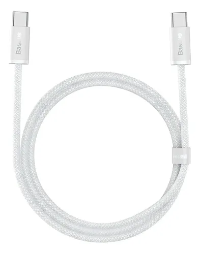Cabo Baseus 100w tipo c (Branco - 1m)