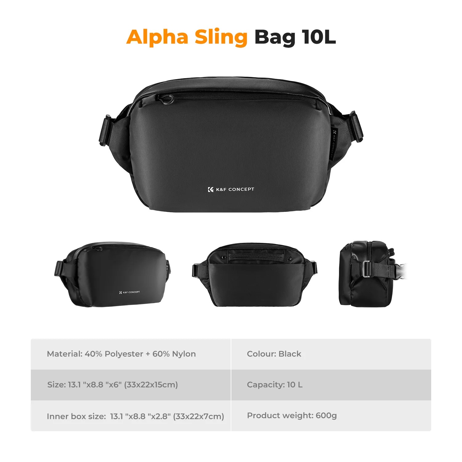 Bolsa de Ombro K&F CONCEPT 10L - foto 2
