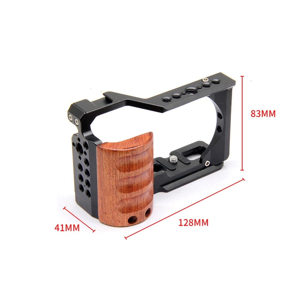 Cage para Sony ZV-E10 com Empunhadura de Madeira