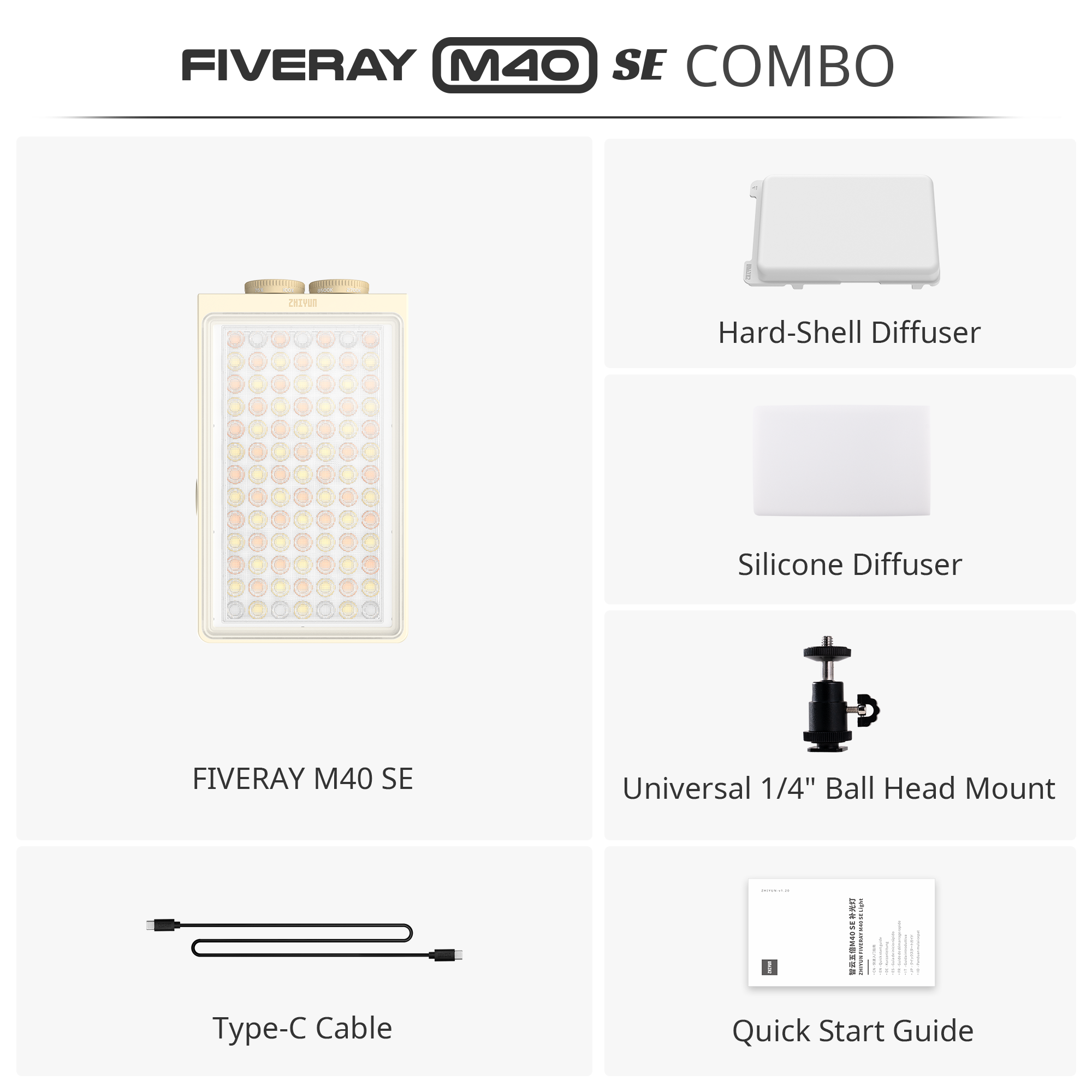 ZHIYUN FIVERAY M40 SE 40W LED - Luz de Foto & Vídeo