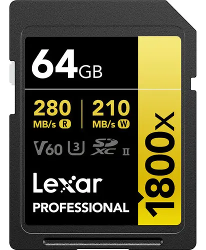 Cartao Lexar Gold 64GB 280MB/s