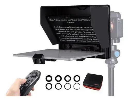 FEELWORLD Teleprompter TP10 para iPad Tablet DSLR Câmera Amp Smartphone Shooting APP Compatível com iOS/Android