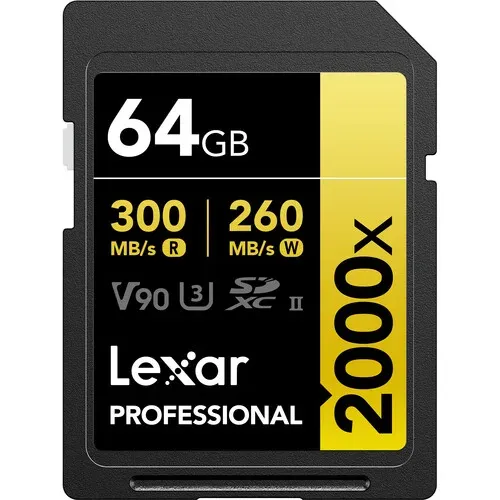 Cartão Memória Lexar Sd Xc 64gb 2000x Uhs-ii 300mb/s V90